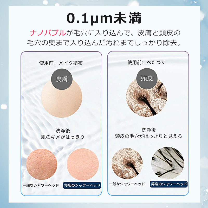 シャワーヘッド マイクロナノバブル 節水 塩素除去 シャワー 塩素 除去 浄水シャワーヘッド 洗浄 風呂 低水圧 節水シャワーヘッド バブル 強力 増圧 低水圧用シャワーヘッド ナノバブル 高水圧 水圧 強い 手元止水 ナノバブルシャワー ヘッド