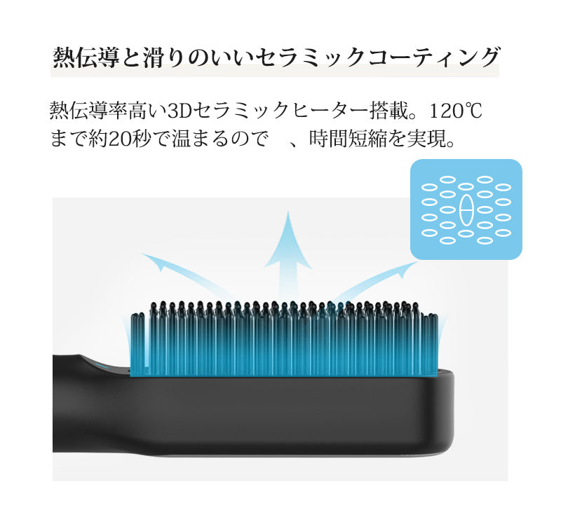 【ヘアアイロン】 ヘアーアイロン ストレートアイロン ブラシアイロン ブラシ ミニ ストレート マイナスイオン 2way ブラシ型 アイロンブラシ ヒートブラシ コンパクト ストレートブラシ ヘアブラシ コームアイロン 海外対応 美髪 初心者でも安心 高濃度マイナスイオン&ツヤツヤ髪になる メーカー正規品 25S急速加熱 忙しい朝でも楽々 ナチュラルストレートが実現