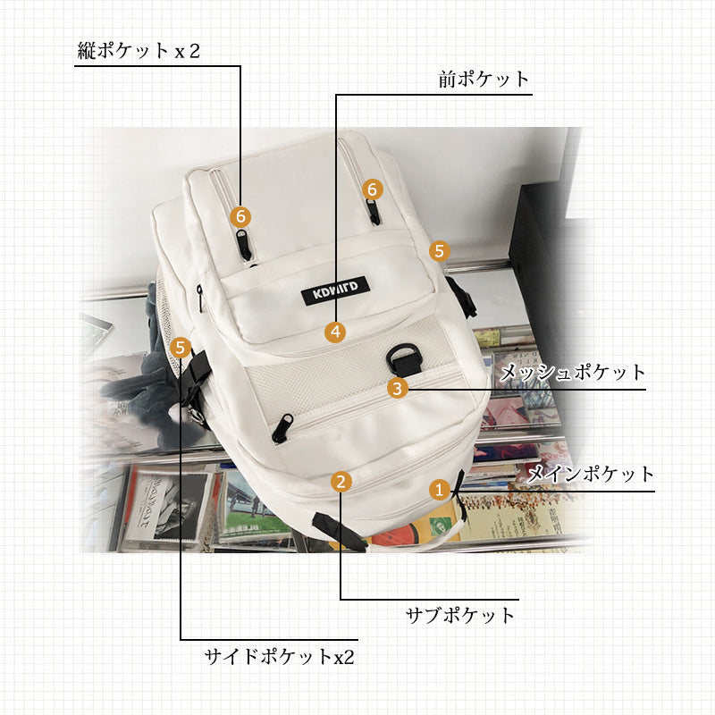 リュック 通学 女子 韓国 大容量 防水 レディース リュックサック 中学生 バックパック 黒 軽量 高校生 学生 多機能 ナイロン 撥水 a4 pc おしゃれ 大きめ かわいい 可愛い ジュニア 通勤 収納 パソコン 背面ポケット