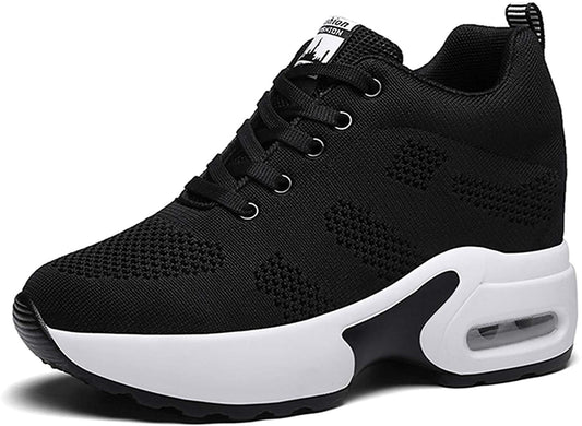 インヒールスニーカー レディース 厚底スニーカー レディーススニーカー 厚底 美脚 シークレットシューズ 厚底シューズ レースアップ 8cm厚底 ヒールアップ 軽量 身長アップ