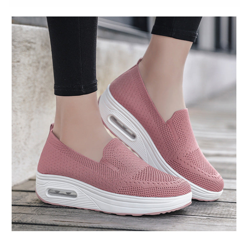 スニーカー レディース 厚底 おしゃれ 軽量 甲高 幅広 スリッポン ナースシューズ 黒