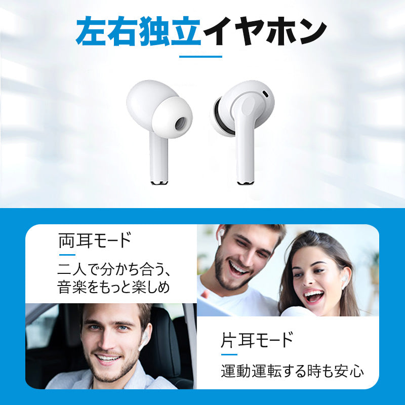 【ワイヤレスイヤホン】 bluetooth イヤホン ブルートゥース イヤホン 片耳 iphone sony ヘッドセット 左右分離型 通話可能 長時間 aptX対応 HiFi高音質 スマホ 耳が痛くない 音量調節 在宅勤務用 日本語音声 通勤 通学 両耳 瞬間接続 8時間連続再生 自動ペアリング おすすめ 落下防止 重低音 無線 会議 おしゃれ ランキング スポーツ 低遅延 完全 bluetoothイヤホン ヘッドホン 左右分離型 コスパ 軽量 技適認証済 両耳