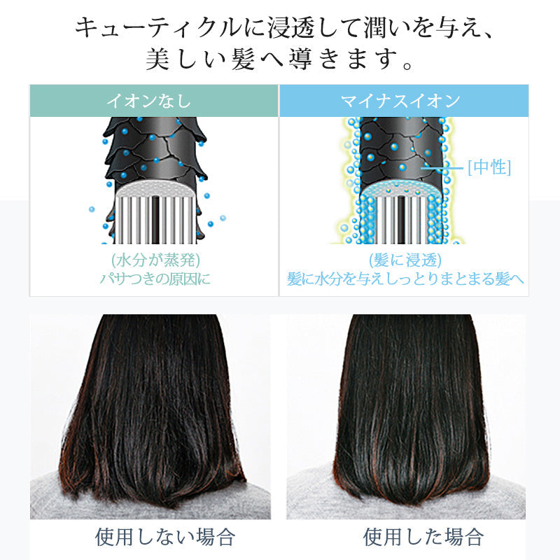 【ヘアアイロン】 ヘアーアイロン ストレートアイロン ブラシアイロン ブラシ ミニ ストレート マイナスイオン 2way ブラシ型 アイロンブラシ ヒートブラシ コンパクト ストレートブラシ ヘアブラシ コームアイロン 海外対応 美髪 初心者でも安心 高濃度マイナスイオン＆ツヤツヤ髪になる メーカー正規品 25S急速加熱 忙しい朝でも楽々 ナチュラルストレートが実現