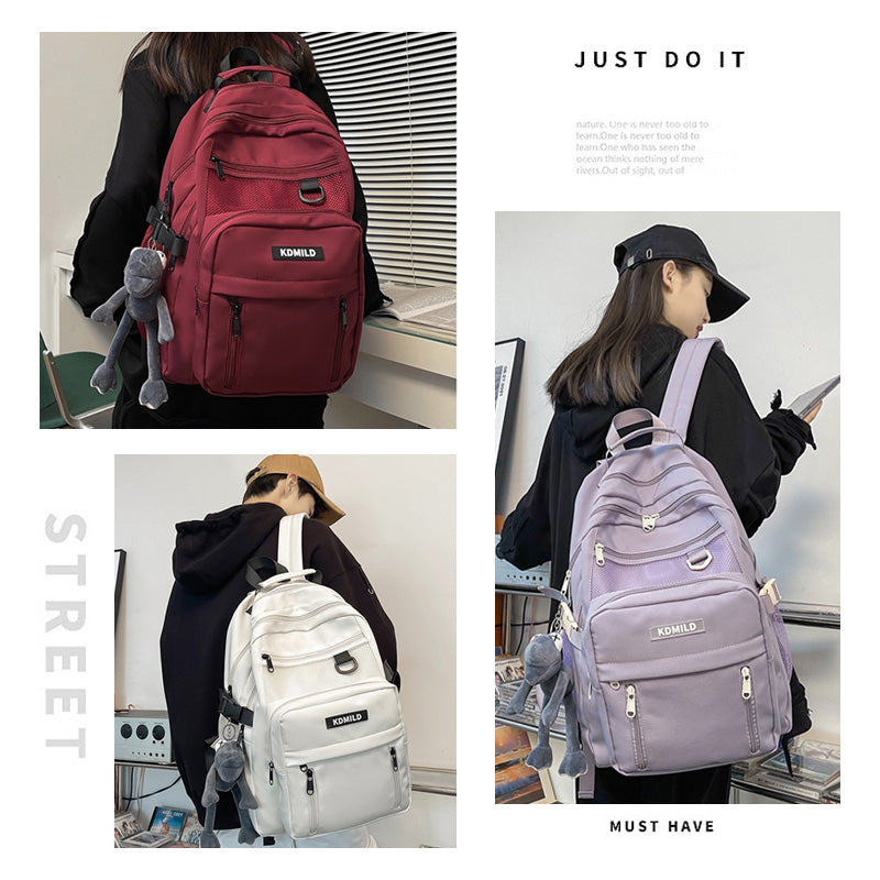 リュック 通学 女子 韓国 大容量 防水 レディース リュックサック 中学生 バックパック 黒 軽量 高校生 学生 多機能 ナイロン 撥水 a4 pc おしゃれ 大きめ かわいい 可愛い ジュニア 通勤 収納 パソコン 背面ポケット