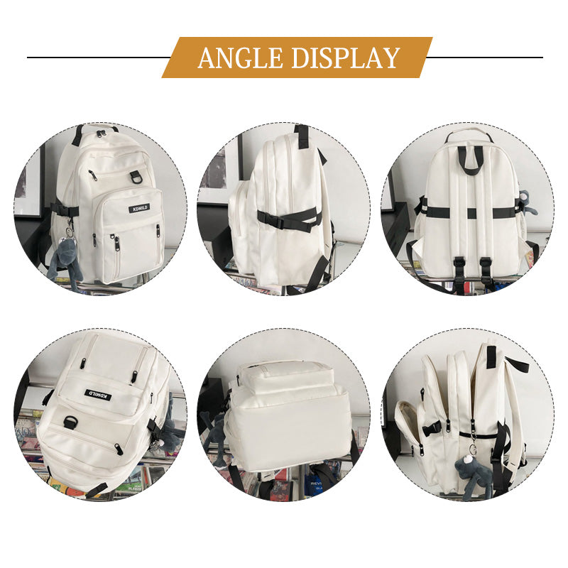 リュック 通学 女子 韓国 大容量 防水 レディース リュックサック 中学生 バックパック 黒 軽量 高校生 学生 多機能 ナイロン 撥水 a4 pc おしゃれ 大きめ かわいい 可愛い ジュニア 通勤 収納 パソコン 背面ポケット