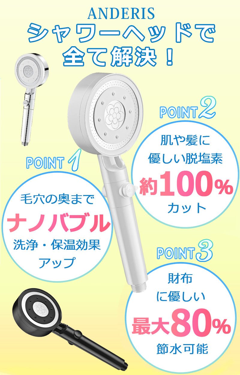 シャワーヘッド 節水 シャワー 増圧 節水シャワーヘッド 塩素除去 美容 節水シャワー