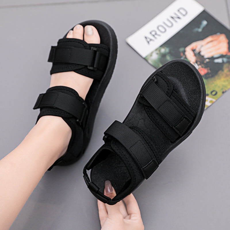 サンダル レディース 厚底 美脚 ぺたんこ 厚底サンダル スポーツサンダル 疲れにくい 柔らかい 幅広 甲高 外反母趾 歩きやすい オフィスサンダル 黒 大きいサイズ 滑り止め 軽量 靴 おしゃれ カジュアル シンプル 旅行 かわいい 疲れない