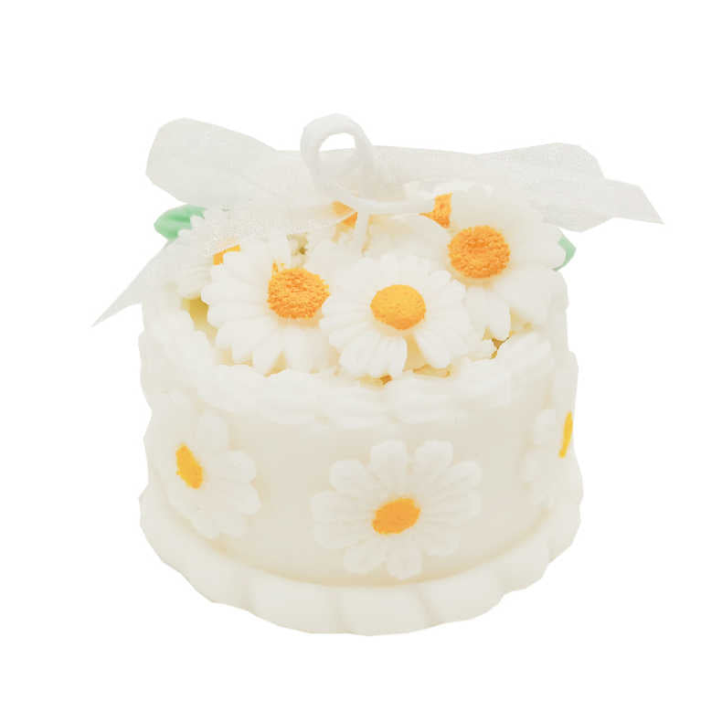 【デイジーケーキ】 [天然由来の環境に優しいエコアロマをお部屋に] アロマキャンドル キャンドル ソイアロマキャンドル ソイキャンドル キャンドルランタン キャンドルライト 女性 ギフト プレゼント いい匂い リラックス 誕生日 お祝い 北欧 xx0005