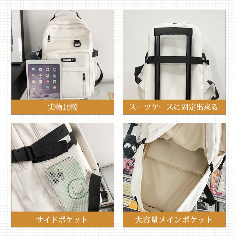 リュック 通学 女子 韓国 大容量 防水 レディース リュックサック 中学生 バックパック 黒 軽量 高校生 学生 多機能 ナイロン 撥水 a4 pc おしゃれ 大きめ かわいい 可愛い ジュニア 通勤 収納 パソコン 背面ポケット