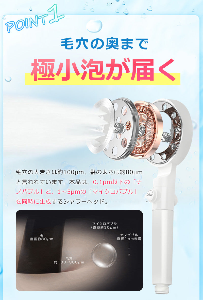 シャワーヘッド 節水 シャワー 増圧 節水シャワーヘッド 塩素除去 美容 節水シャワー
