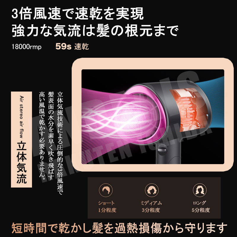 【ヘアドライヤー】ドライアー 大風量 速乾 軽量 強冷風 低騒音 ヘアードライヤー マイナスイオン コンパクト 1200w マイナスイオンドライヤー ヘアケア マイナスイオンヘアードライヤー イオンドライヤー プレゼント イオン 1年保証 旅行 マイナスイオンヘアドライヤー おすすめ 恒温 ハイパワー 折り畳み式 人気 5min速乾 時短 グレー うるおい 速乾ドライヤー 冷風 3段階風速 冷熱風 低温